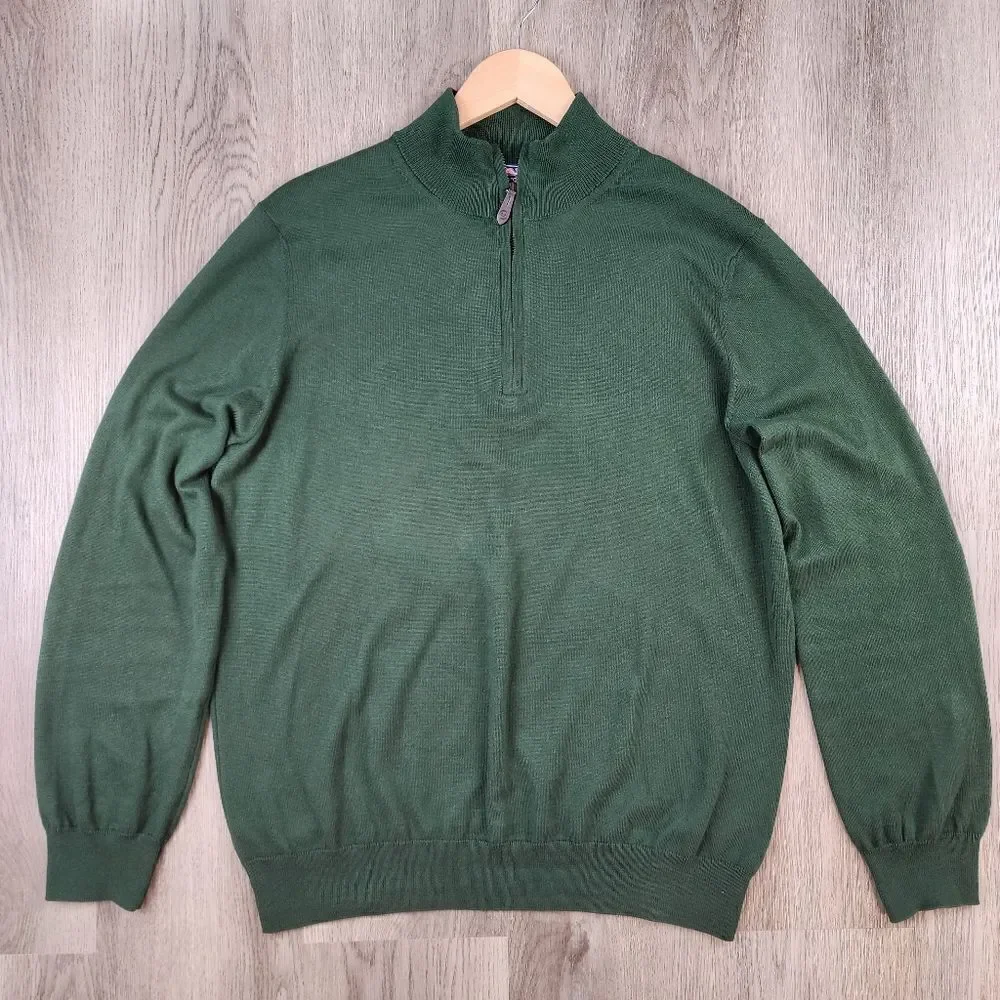 Vineyard Vines Thaxter Quarter Zip Cashmere Blend Sweater size M